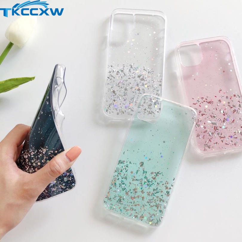 Ốp Điện Thoại Mềm Trong Suốt Đính Kim Tuyến Cho Xiaomi Mi 11 Lite Poco C40 M4 M3 F2 Pro F3 X3 Pro X4 NFC