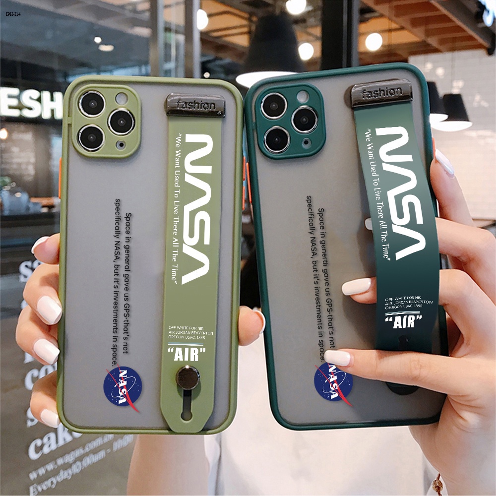 Ốp Điện Thoại In Logo NASA Kèm Dây Đeo Cho iPhone 14 Pro Plus Max