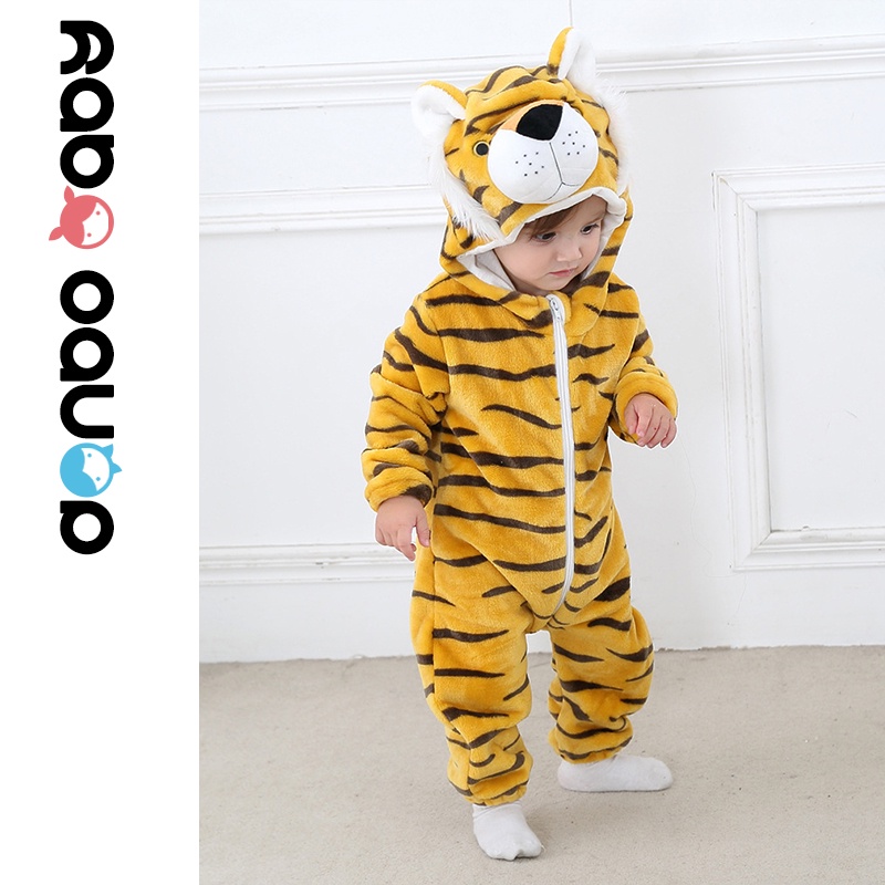 bodysuit cho bé gái áo liền quần em quần áo đồ em bé bộ đồ hình thú cho bé bộ hình thú cho bé sơ sinh con hổ DANBOBABY