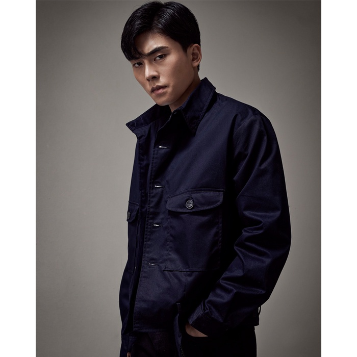 Áo khoác Amand Khaki Trucker Jacket - Navy/ Beige/ Black