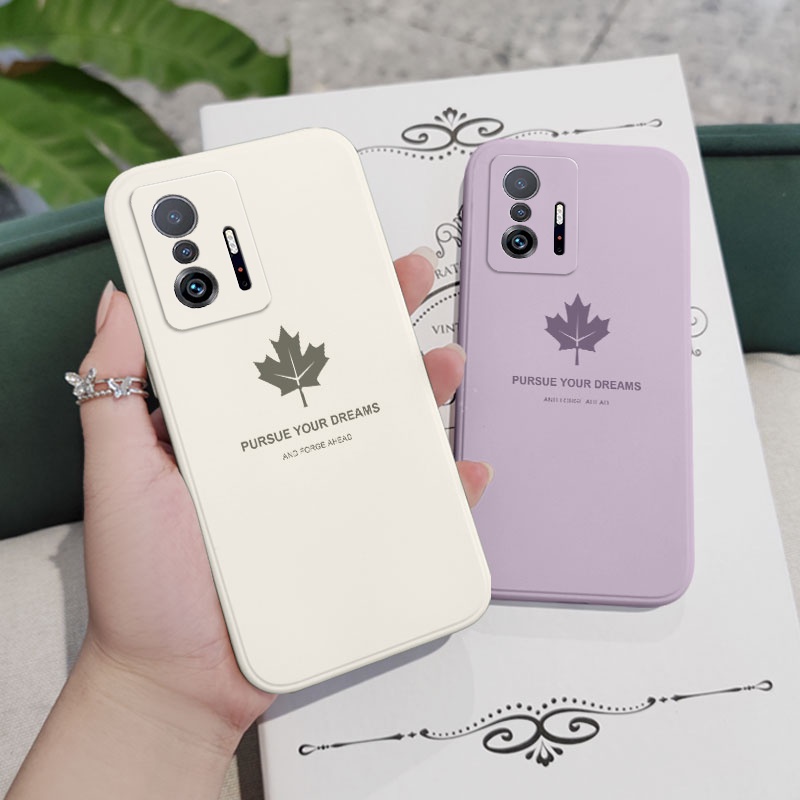 Ốp Điện Thoại Họa Tiết Lá Phong Đơn Giản Thoải Mái Cho xiaomi mi 13t 12t 11t 10t pro lite mi 9t pro