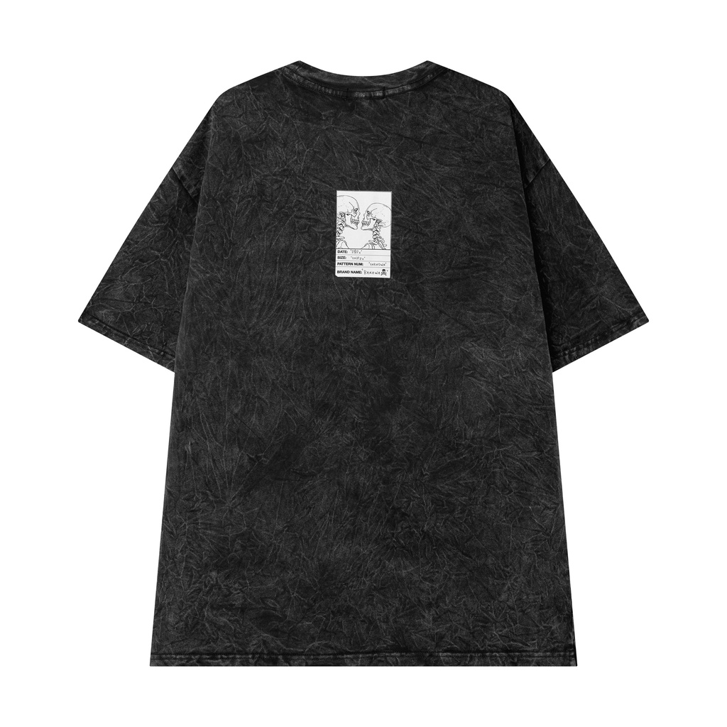 Áo thun Local Brand Banawa áo phông cotton oversize tay lỡ nam nữ unisex - Illusiob Big Logo Wash Tee - Màu Đen