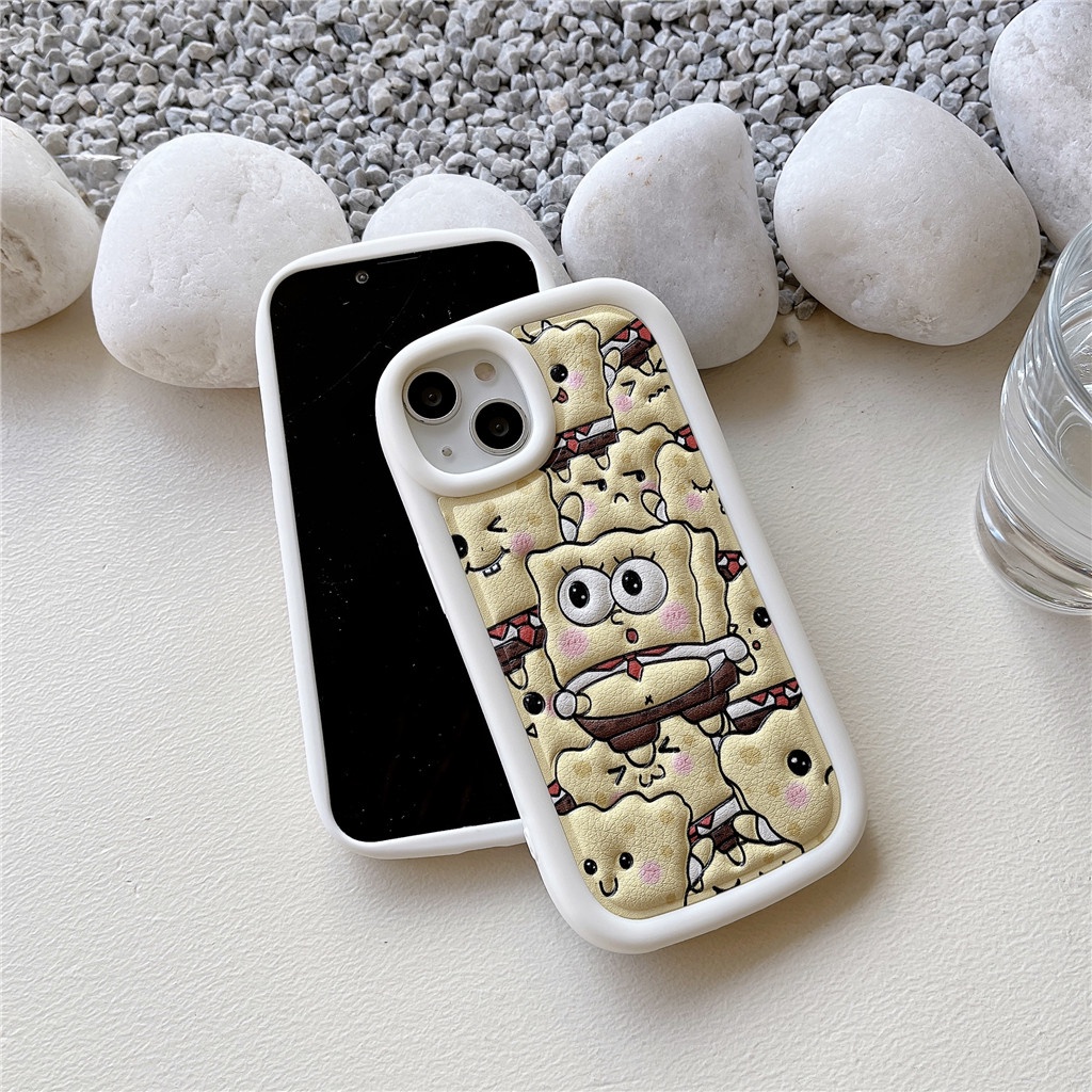 Ốp Điện Thoại Da Viền TPU Dẻo In Họa Tiết Hoạt Hình Dễ Thương Cho iphone 14 Pro Max 13 Pro Max 12 Pro Max