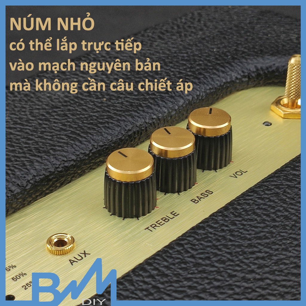 Núm volume kiểu dáng Marshall 16x16mm 20x16mm loại cắm trực tiếp