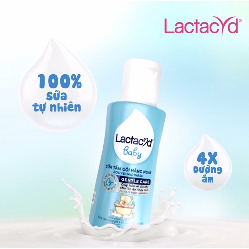 Sữa tắm gội lactacyd BB 60 ml