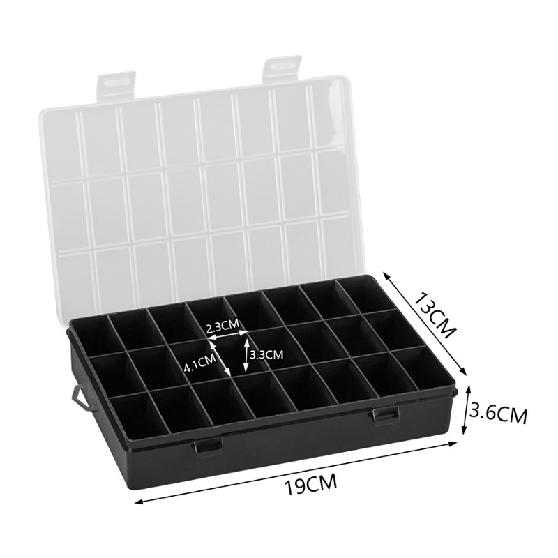 Hộp Nhựa 24 Ngăn Đựng Trang Sức Chất Lượng Cao Tiện Lợi Dễ Sử Dụng