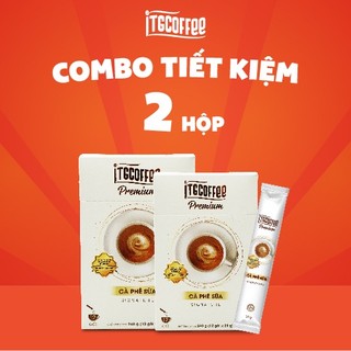 Combo tiết kiệm 2 hộp cà phê sữa hòa tan signature - itgcoffee premium - hộp 240g