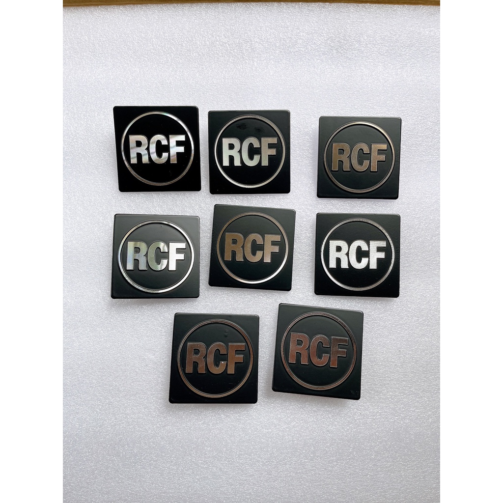 TEM LOA RCF NHÔM, KÍCH THƯỚC 5X5 CM, GIÁ BÁN 2 TEM