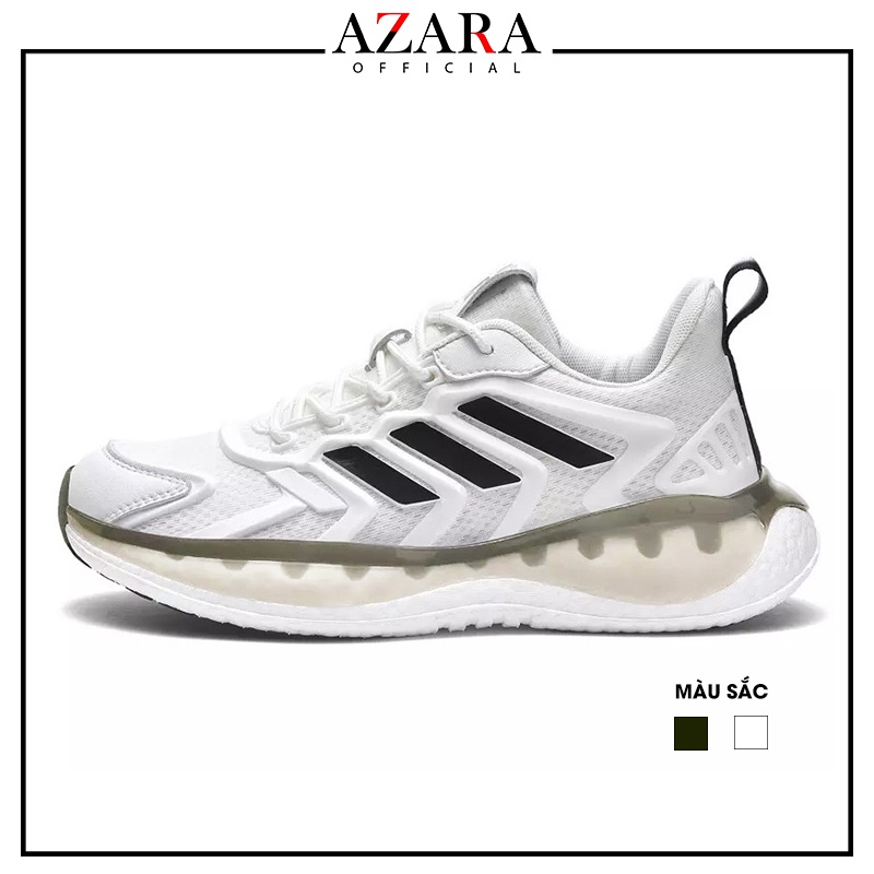 Giày Thể Thao Nam AZARA - Sneaker Màu Trắng - Màu Đen ,Giày Thể Thao Nam Cực Đẹp, Đi Chơi, Đi Học, Đi Thể Thao- G5543