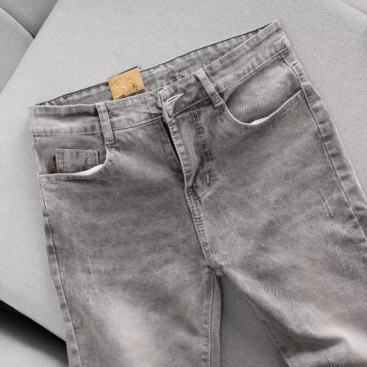 Quần jean nam co giãn slimfit màu xám pon.mens