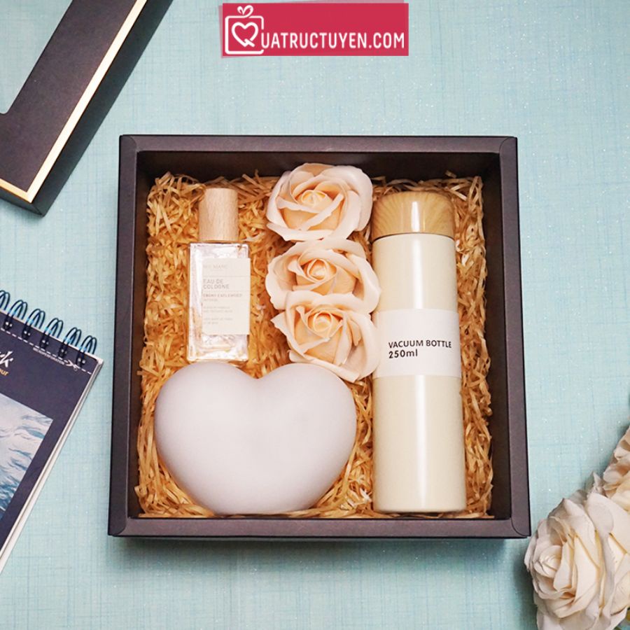 Set quà bạn gái Trái tim nở rộ Luv168 , Quà tặng bạn gái, người yêu ngọt ngào, món quà tình yêu