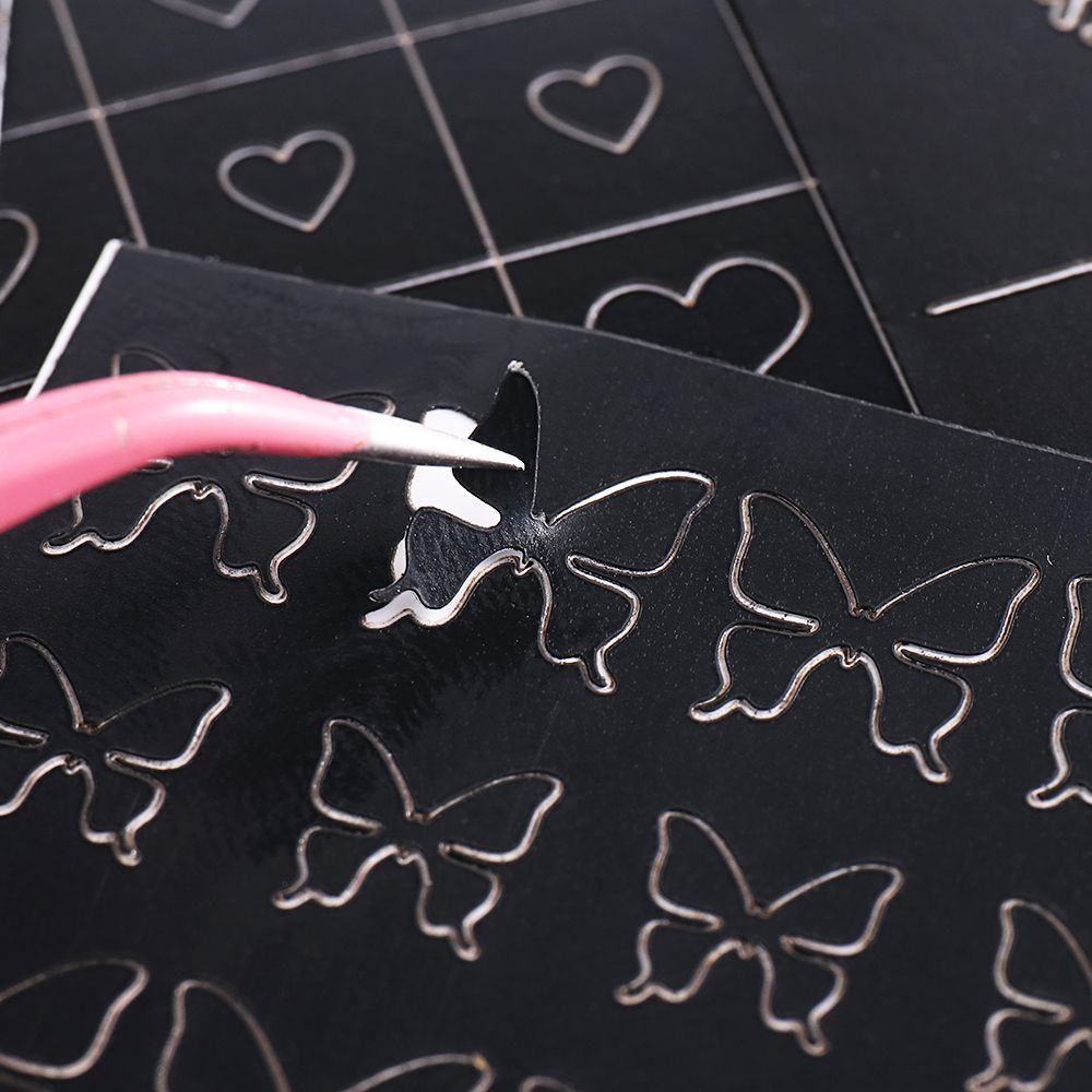 Sticker dán móng nghệ thuật STZPRONAIL họa tiết hoa tuyết và bướm độc đáo