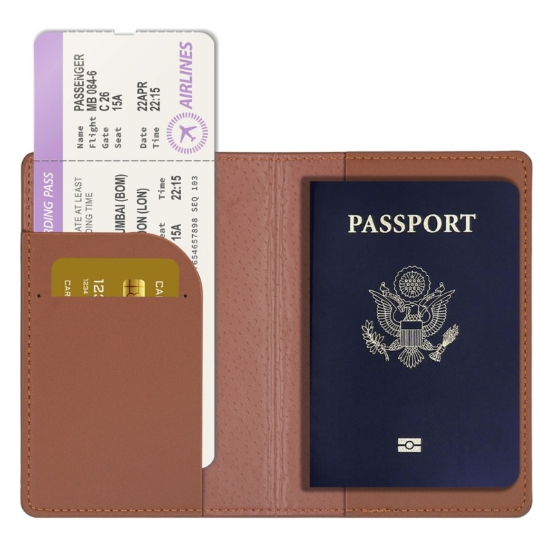 QQ Ví Da Đựng Hộ Chiếu / Thẻ Tín Dụng In Hình Cô Dâu Chú Rể