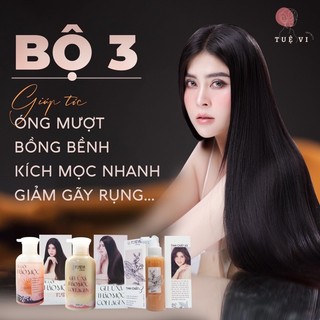 Combo xịt tinh chất x3 tuệ vi infinity + dầu gội thảo mộc + gel ủ xả thảo mộc colagen chính hãng