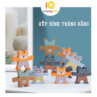 Đồ Chơi Xếp Hình BeThongMinh Xếp Lắp Thăng Bằng Chủ Đề Các Con Vật Giúp Bé Khéo Léo Giáo Dục Tư Duy
