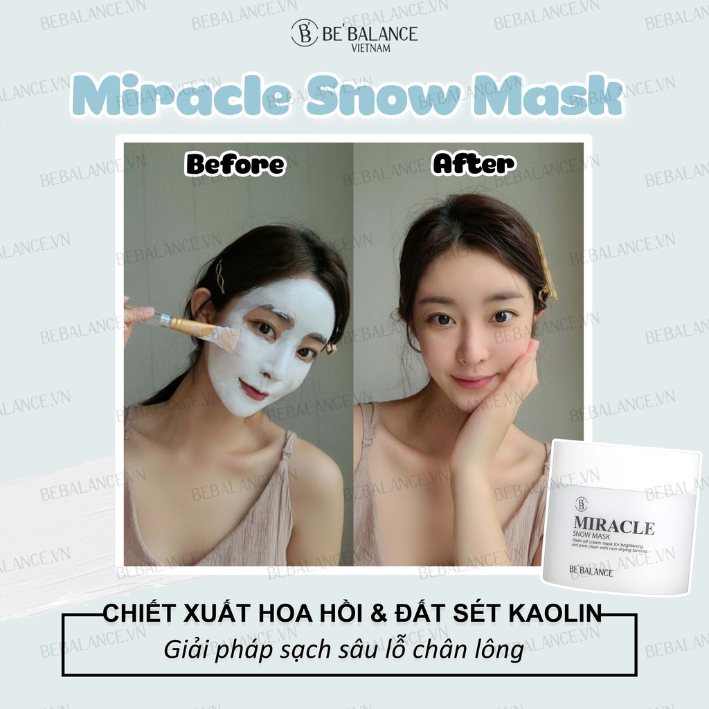 [Quà tặng] Mặt nạ Trắng da BEBALANCE MIRACLE SNOW MASK 150gr