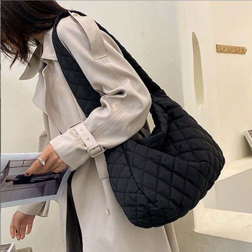 Túi xách nữ vải phao unisex nam nữ đựng vừa A4 và laptop, túi đeo vai, đeo chéo đi học đi chơi