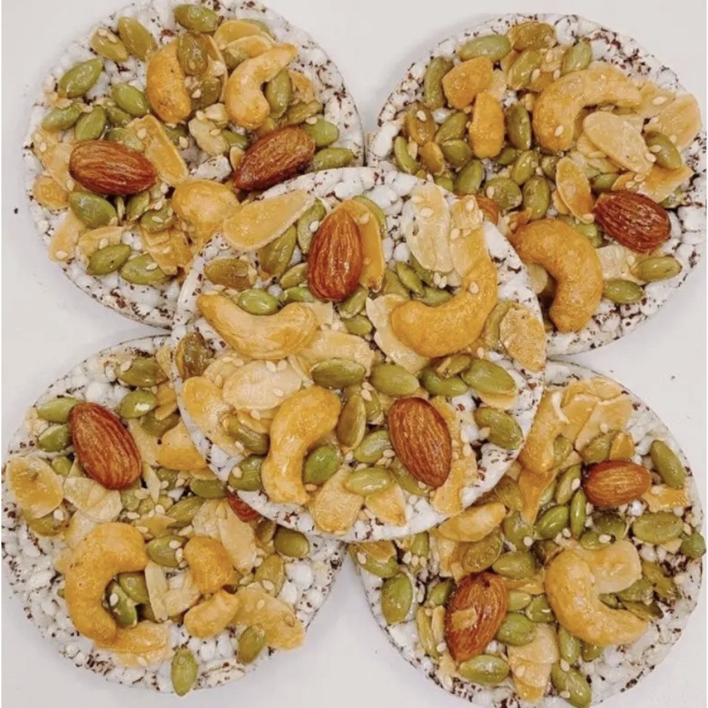 Bánh Nổ Gạo Lứt Mix Hạt Dinh Dưỡng Ăn Kiêng Giảm Cân - Bánh Ăn Kiêng Giảm Cân Không Đường 200G