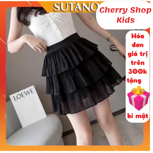 Chân váy size đại cho bé gái, chân váy xòe tầng cho bé gái từ 3-15 tuổi Cherry Đà Nẵng