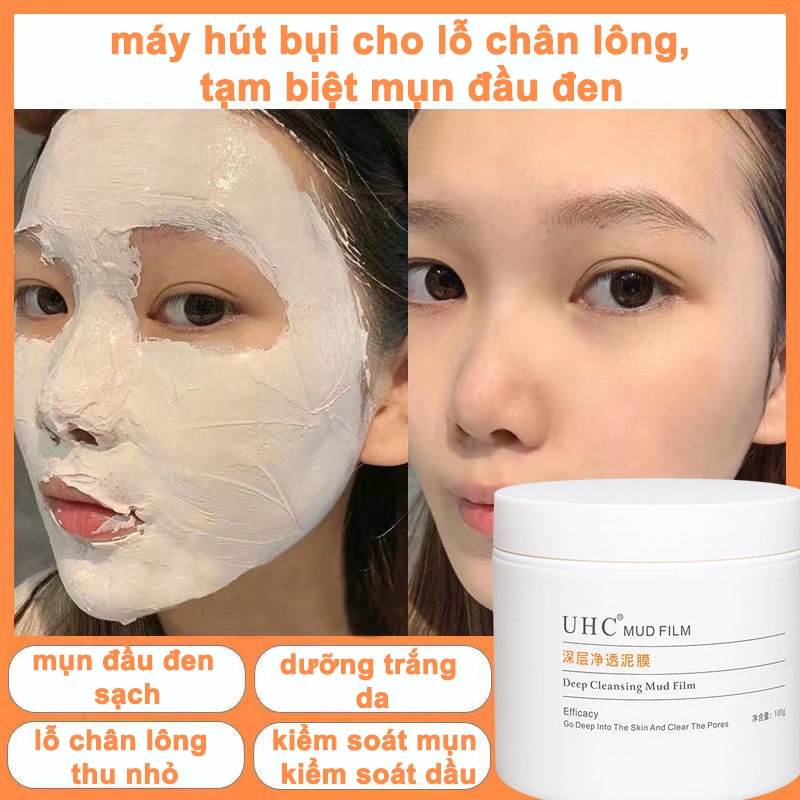 Mặt nạ Đất sét mặt nạ làm sạch giảm mụn đầu đen 100g làm sạch sâu se khít lỗ chân lông kiểm soát dầu dưỡng ẩm