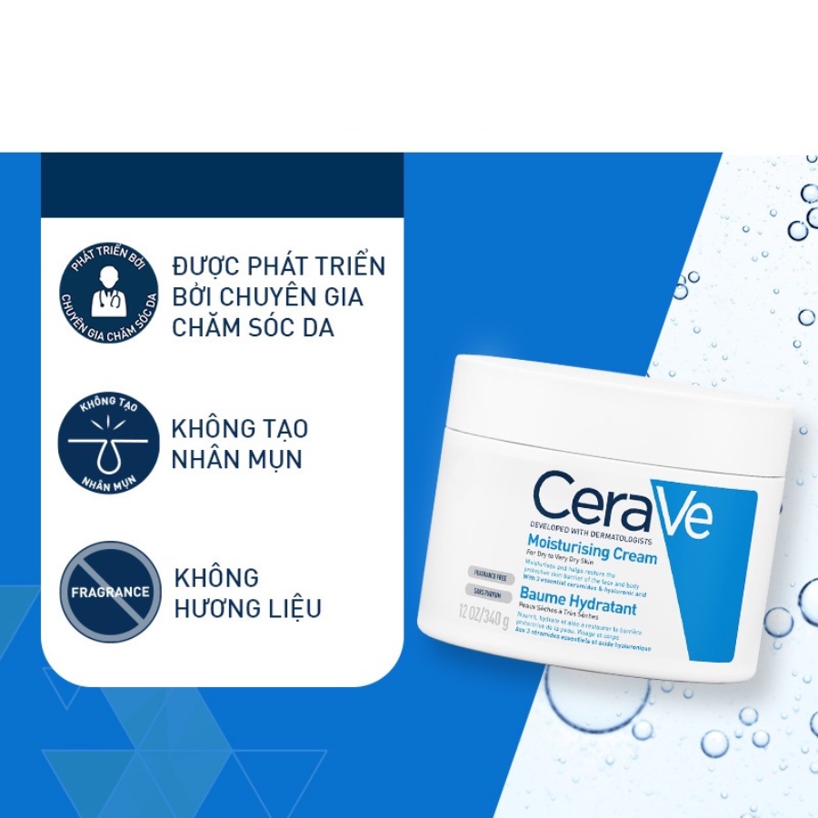 Kem dưỡng ẩm dành cho da khô Cerave Daily Moisturizing Cream khối lượng 50g/340g/454g - AJA'S SKINLAB