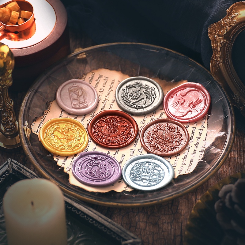 Túi nhỏ hạt sáp hình bát giác 100 hạt 35g hạt sáp con dấu 62 màu