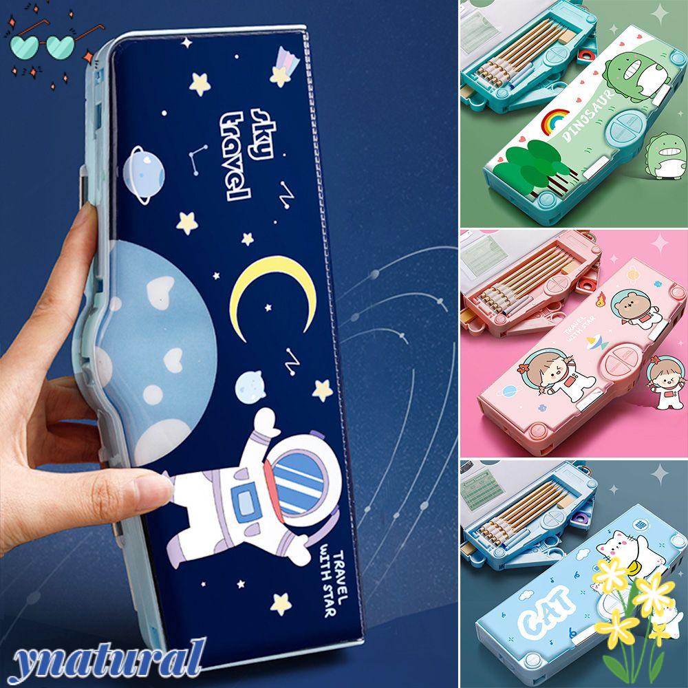 Túi Đựng Bút Bằng Vải Canvas Cỡ Lớn Họa Tiết Biến Hình Dễ Thương