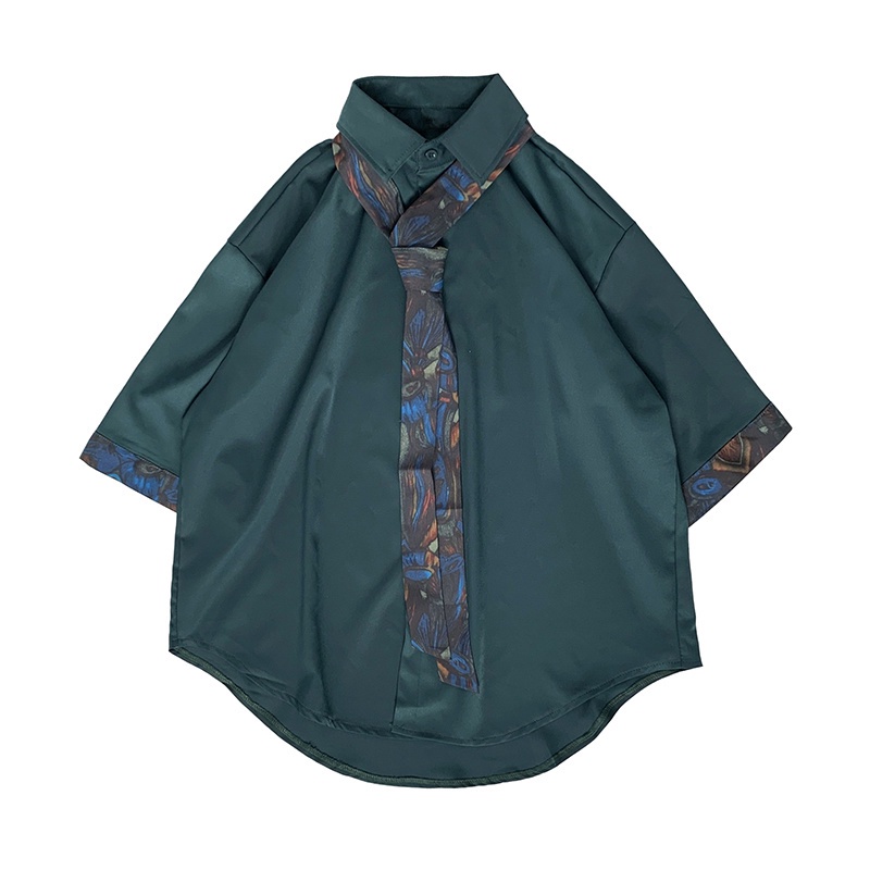 Áo Sơ Mi Tay Lửng Dáng Rộng Thoáng Khí Thời Trang Mùa Hè Hàn Quốc 2022