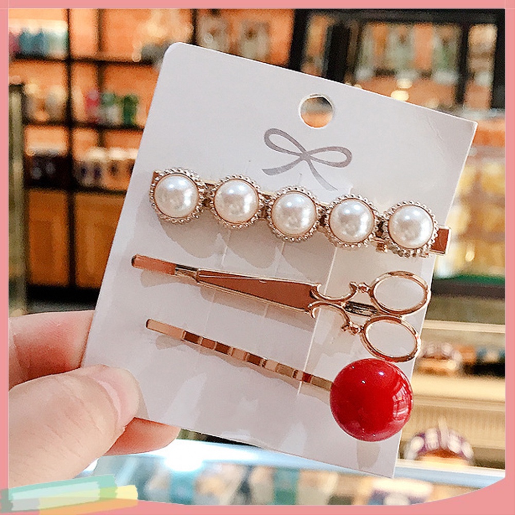Phụ kiện gài tóc kiểu ngọc trai giả sáng lấp lánh thời trang cho nữ
