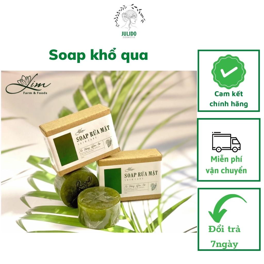 Soáp rửa mặt khổ qua,sữa rửa mặt ,xà bông Lim-Chính hãng-Tía tô,hương nhu.mướp đắng 100% từ thiên nhiên.