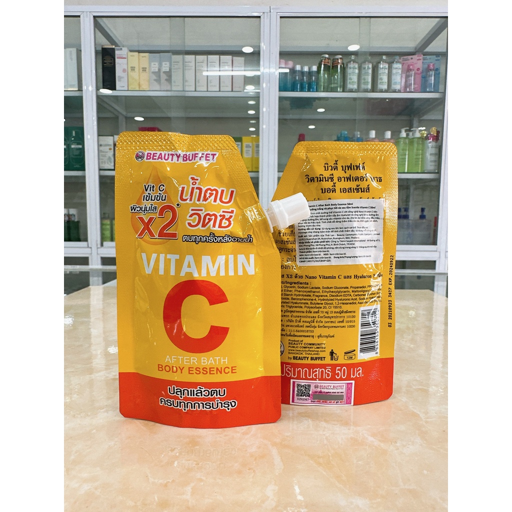 Tinh Chất Dưỡng Toàn Thân Làm Trắng Và Phục Hồi Da Vitamin C Scentio Beauty Buffet Thái Lan Dạng Gói Mini 50ml