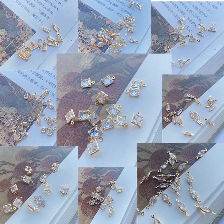 X.crystal Mặt Dây Chuyền Bằng Đồng Mạ Vàng Đính Đá Zircon | Bộ Dụng Cụ Làm Đồ Thủ Công Chuyên Dụng | Thanh Toán Học | Bộ Dụng Cụ Làm Trang Sức Thủ Công | Tua| Giàu Có | Áo Khoác Thời Trang Cá Tính Trẻ Trung | Phụ Kiện Chuyên Dụng Dành Cho Versatility