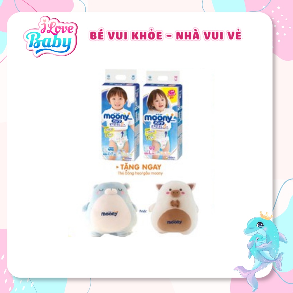 (Có Quà Tặng) Tã dán/quần Moony đủ size NB90/S84/M64/L54/XL44-M58/L44/XL38/XXL26