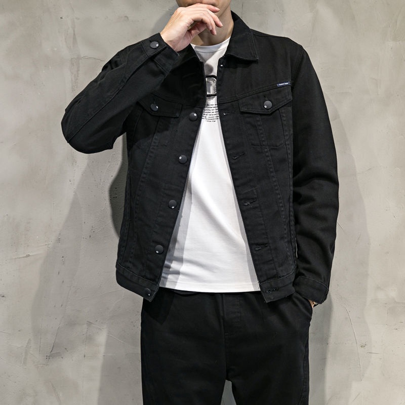 Áo Khoác Denim Dáng Ngắn Phong Cách Hàn Quốc Thời Trang Thu Xuân Dành Cho Nam