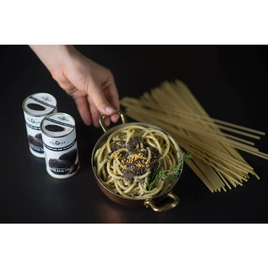 [Lọ 180g - NHÃN ĐEN] XỐT NẤM [Italia] URBANI Black Truffles and Mushrooms Sauce (grm)