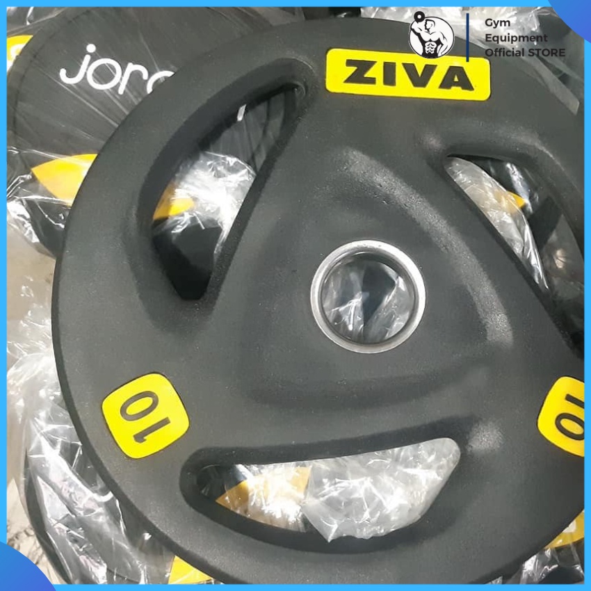 Tạ đĩa ziva 2,5kg bánh tạ bọc cao su lỗ phi 50mm G.E.O