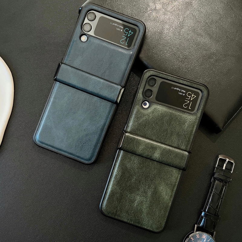 Ốp điện thoại HOCE da cứng cao cấp cho Samsung Galaxy Z Flip3 4 5G Zflip4 Zflip3