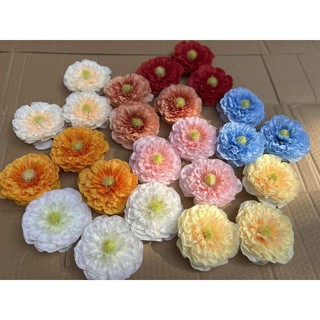 Đầu bông cúc tràm to 9cm. hoa lụa trang trí