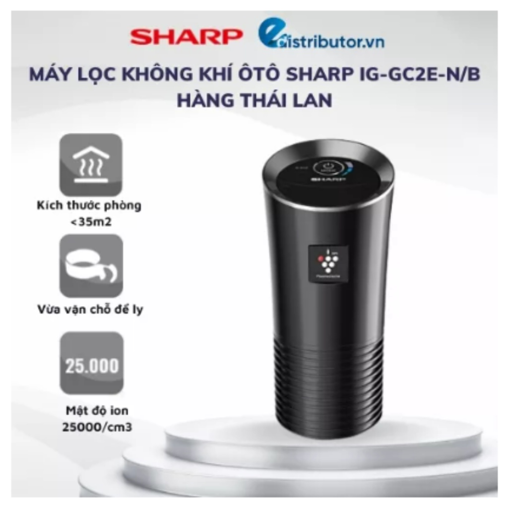 Máy Lọc Không Khí Cho Xe Hơi Sharp IG-GC2E-B - Hàng Chính hãng