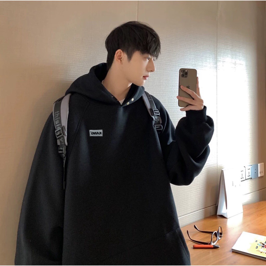 Áo hoodie nam nữ áo nỉ hoodie basic form rộng gắn mác KANG áo nỉ bông unisex nam nữ siêu dày phong cách Hàn Quốc