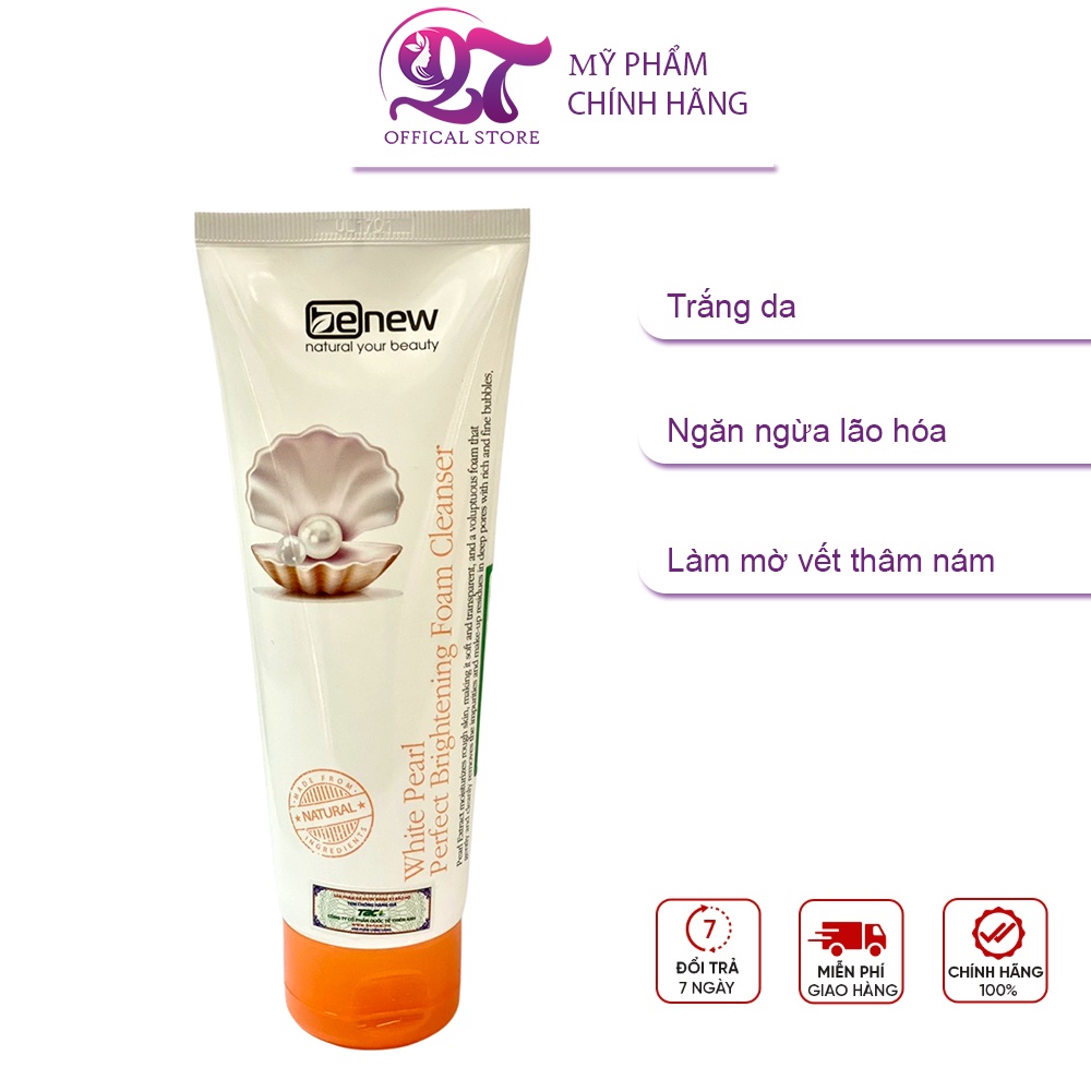 Sữa rửa mặt sáng da Ngọc Trai Benew 160ml