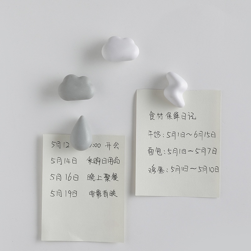 Viên Nam Châm Gắn Dính Bảng Từ, Hình Siêu Cool, Hình Mây /Giọt Nước /Sét - Dính Bảng Từ Dậy Học, Giấy Nhớ