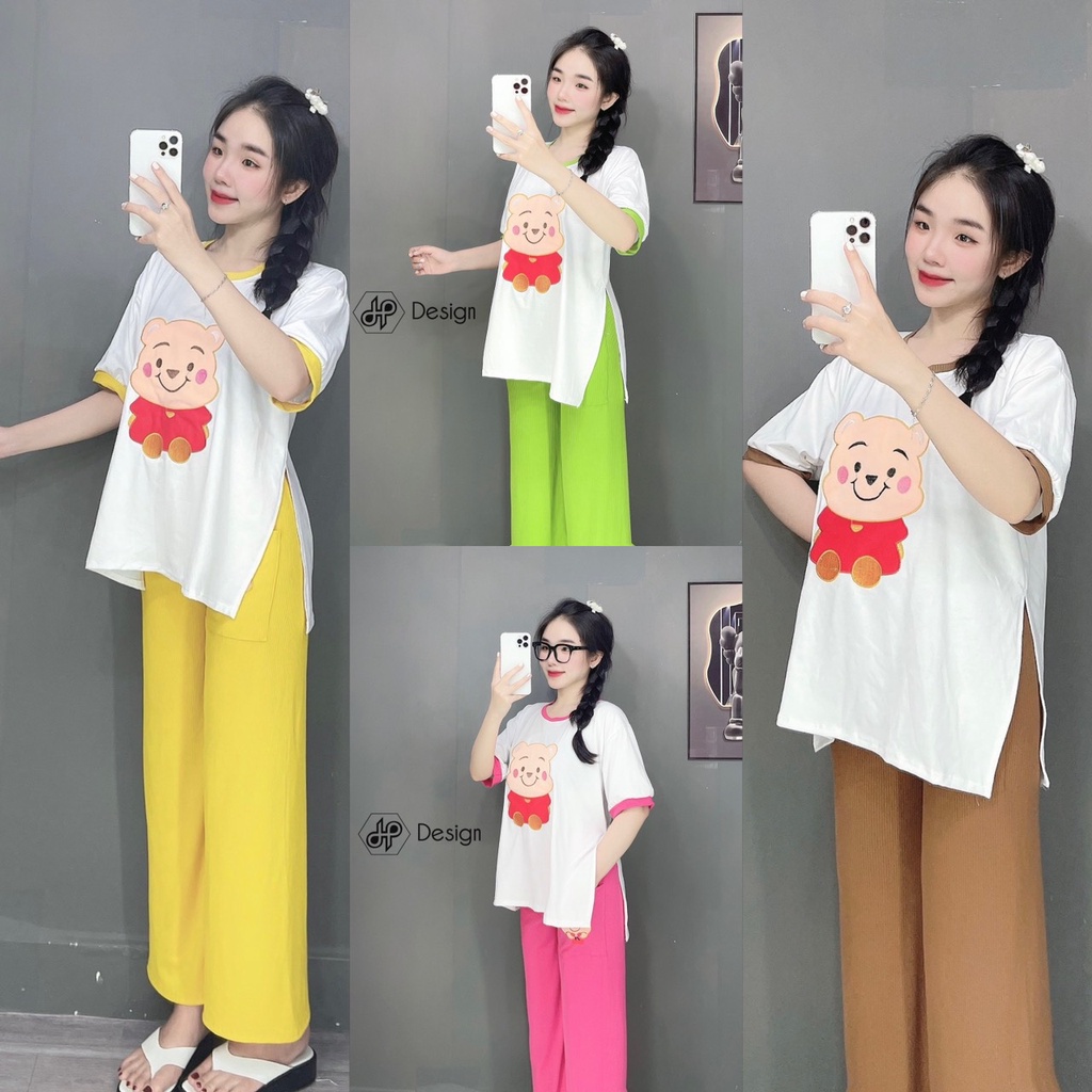 Đồ bộ nữ quần dài đồ mặc nhà,đồ bộ gấu,bộ đi chơi,đồ ngủ nữ,đồ bộ ngủ mặc nhà, đồ bộ ngố, đồ thun mặ