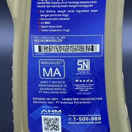 Nhớt Honda SPX 1,2 Lít
