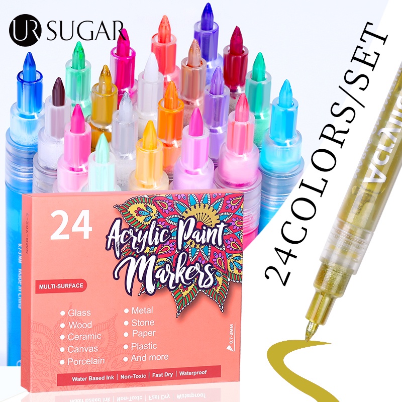 Set 24 bút trang trí móng UR SUGAR màu 3D chuyên dụng