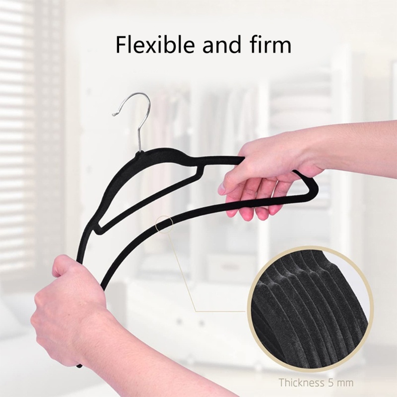 Bộ 10 Móc Treo Quần Áo Chống Trượt Có Thể Xoay Được