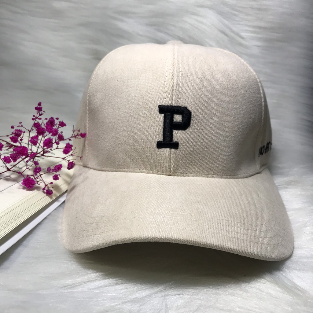 Mũ lưỡi trai, nón kết cao cấp nam nữ đẹp ,form chuẩn thêu chữ P phong cách ullzang unisex mã K6