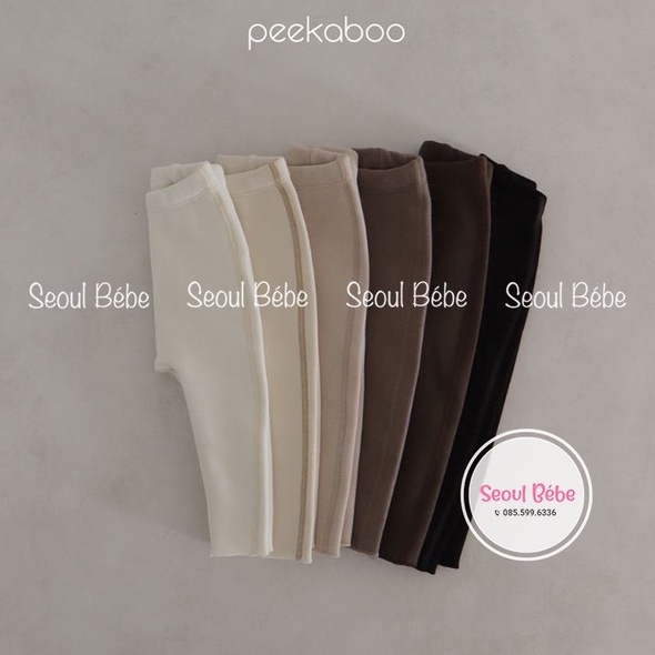Legging lót lông nỉ bông cho bé 5-20kg hãng Peekaboo thu đông
