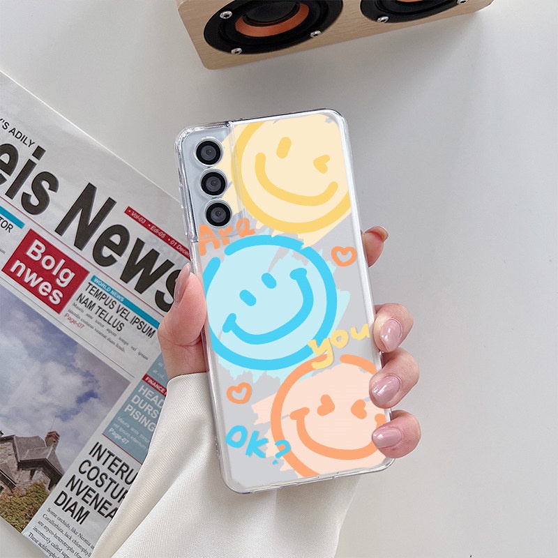 Ôp Điện Thoại Dẻo Hình Mặt Cười Cho samsung s20 s23 fe s21 fe a34 a54 s23 s20 s21 s22 plus s22 ultra note 8 9 10 plus 20 ultra 5g Ốp