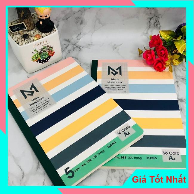 Sổ Caro A4 KLONG 200 trang Mã số 988